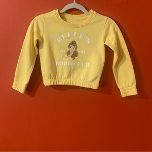 Disney Belle's Book Club Yellow Sweatshirt Girls S (6-6X)